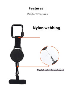 Outdoor Retractable Buckle Lanyard With Magnetic Suction
