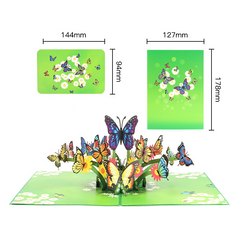 Pop-up Card With Colorful Butterflies