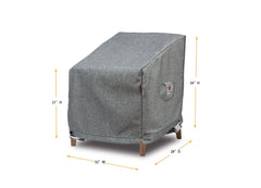 Premium Heavy-Duty Medium Club Chair Cover - 3-Layer Water & UV-Resistant, Platinum Series, 32"W x 28"D x 21''/34"H for Outdoor Patio Furniture