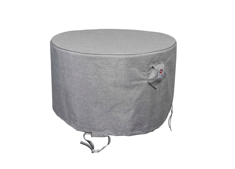 Premium Heavy-Duty Round Fire Table Cover - 3-Layer Water & UV-Resistant, Platinum Series, 53