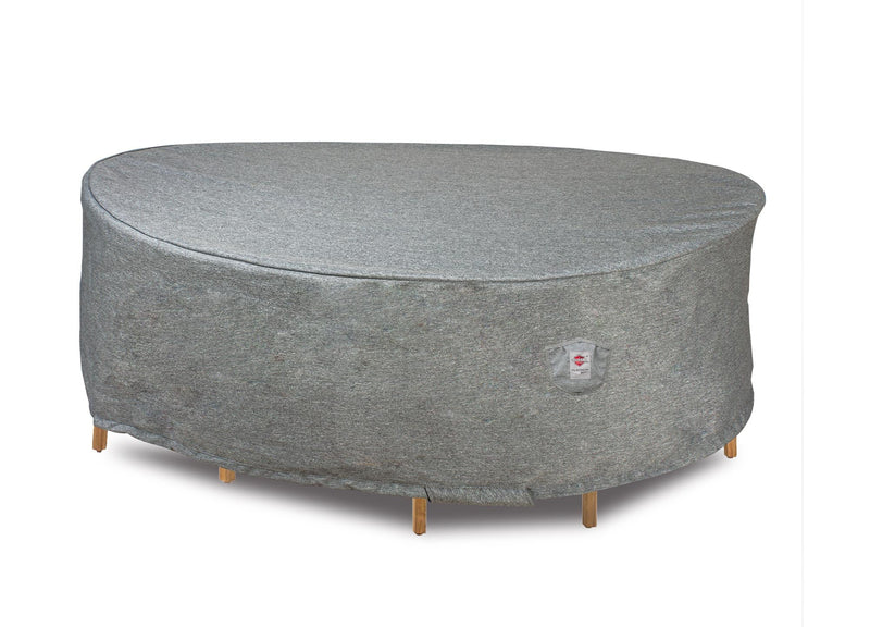 Premium Heavy-Duty Round Dining Set Cover - 3-Layer Water & UV-Resistant, Platinum Series, 94''Dia x 32