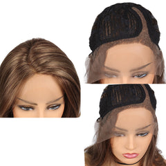Fashionable Long Curly Blonde Mixed Wig for Women