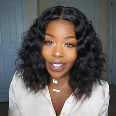 African Short Curly Wig with Bangs - High-Temperature Fiber