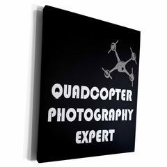 3dRose Black and White Drone with Quadcopter Photography... - Museum Grade Canvas Wrap (cw_179965)