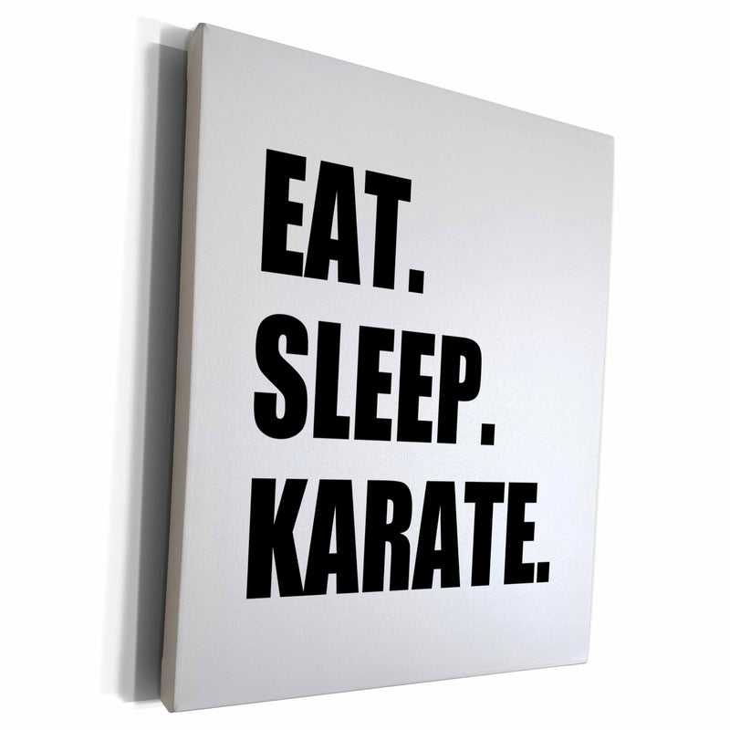 3dRose Eat Sleep Karate - martial art enthusiast gift -... - Museum Grade Canvas Wrap (cw_180415)