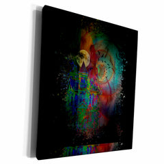 3dRose NIGHTTIME darkness house bats fullmoon haunted mansion... - Museum Grade Canvas Wrap (cw_21483)