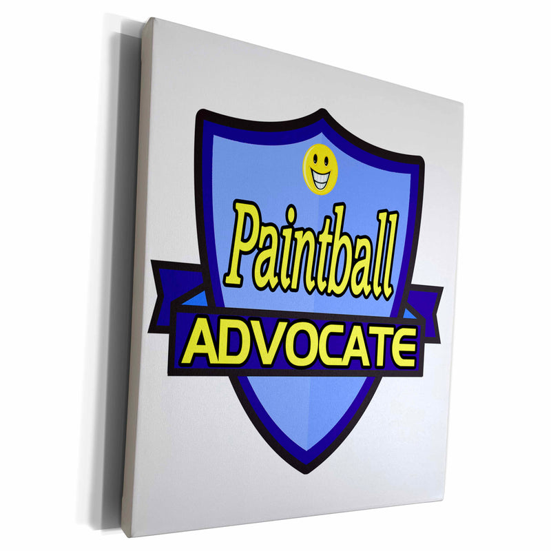 3dRose Dooni Designs – Funny Sarcastic Advocate Designs - Paintball Advocate Support Design - Museum Grade Canvas Wrap (cw_242743)