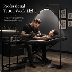Tattoo Estheticians Pmu Eyelash LED Floor Light,  moon Lamp with phone holder