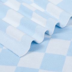 Checker Jacquard Knit Baby Blanket