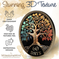 Tree of Life Affirmation Sobriety Coin Gift Set - Multicolor