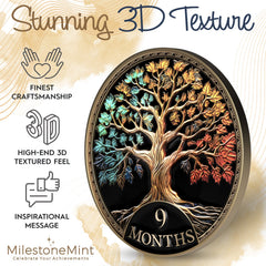 Tree of Life Affirmation Sobriety Coin Gift Set - Multicolor