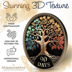 Tree of Life Affirmation Sobriety Coin Gift Set - Multicolor