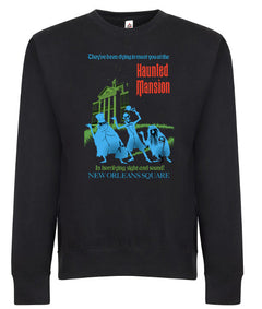 The Haunted Mansion Poster Disneyland Hitch Hiking Ghosts Graphic Tee Shirt