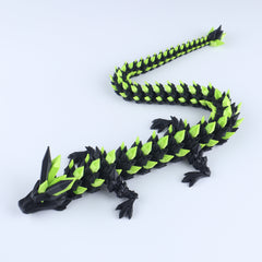3D Printed Crystal Dragon Fidget Toy – Articulated Flexible Desk Toy Gift
