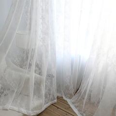 Korean Lace Sheer Curtain with Wave Design (Wholesale)