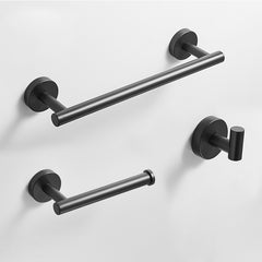 304 Stainless Steel Black Towel Rack Set for Bathroom