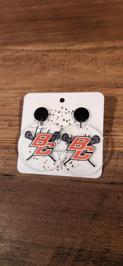 BC lacrosse acrylic earrings