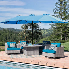 15x9ft Extra-Large Double-Sided Rectangular Outdoor Patio Umbrella