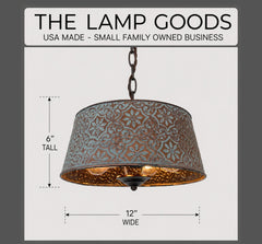 Ornate Copper Farmhouse Chandelier Lighting
