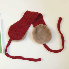 Korean Plush Lace-Up Cute Girl Earmuffs