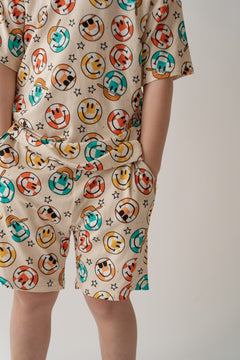 Smiley Check Boy's Casual Set