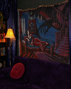 Inheritance - Haunted House Woven Blanket
