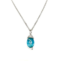 Silver Birthstone necklace