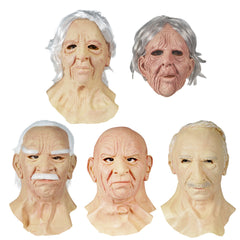 Realistic Old Man Latex Mask for Halloween Party