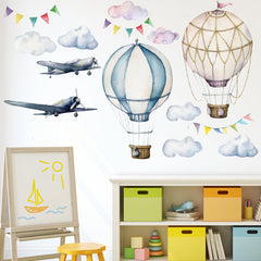 Cartoon Hot Air Balloon Wall Stickers for Kids' Room