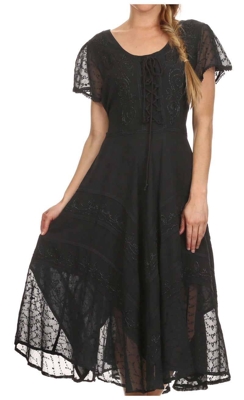 Sakkas Marigold Embroidered Fairy Dress