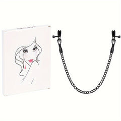 Metal BDSM Nipple Clamps with Single Chain for Couples