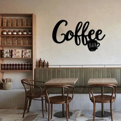 Metal Hanging Wall Sign for Coffee Bar Decor