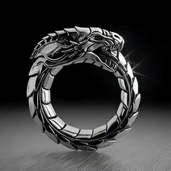 Men's Norwegian Myth Dragon Ring for Daily Wear