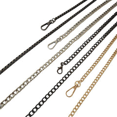 Metal Bag Chain with Woven Shoulder Strap for DIY
