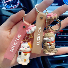 Cute Cartoon Cat Key Rings Pendant Keychain for All