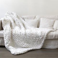 Nordic Thick Wool Hand-Woven Blanket