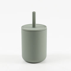 Silicone No-Spill Baby Cup with Straw