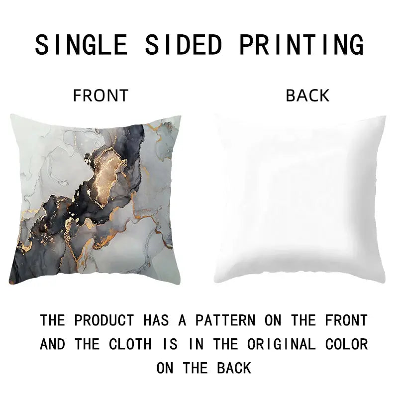 4 Printed Marble Pillow Covers for Home Decor (17.7