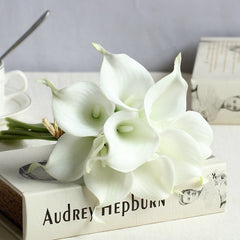 PU Mini Calla Lily Bouquet for Wedding Decoration