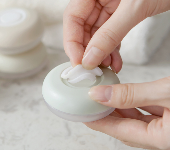 Mini Liquid Dispenser Bottle with Soap Storage Case