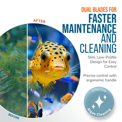 Flipper Edge Limited Edition Clownfish 2 in 1 Floating Magnetic Aquarium Algae Cleaner (STANDARD)