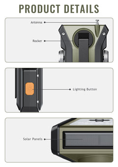 Solar Hand-Crank Radio Flashlight