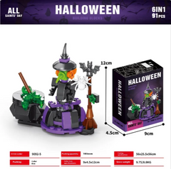 Halloween Pumpkin House Building Blocks