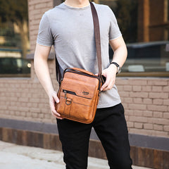 Vintage Men's Shoulder Bag - Large Capacity Casual Tote