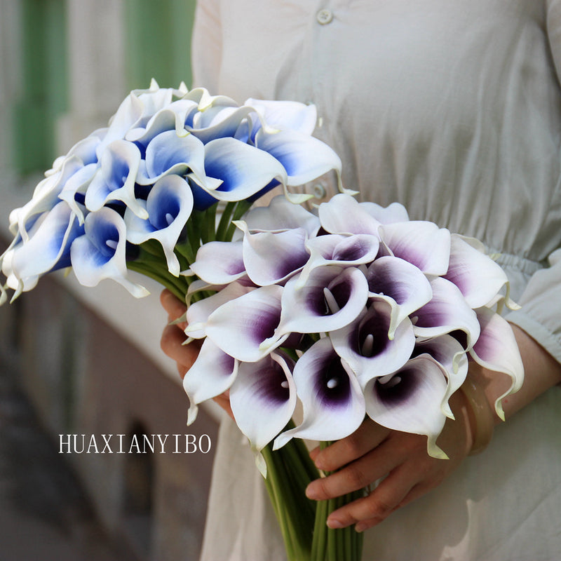 PU Mini Calla Lily Bouquet for Wedding Decoration