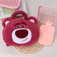 Winter Plush Hot Water Bottle with Cute Design