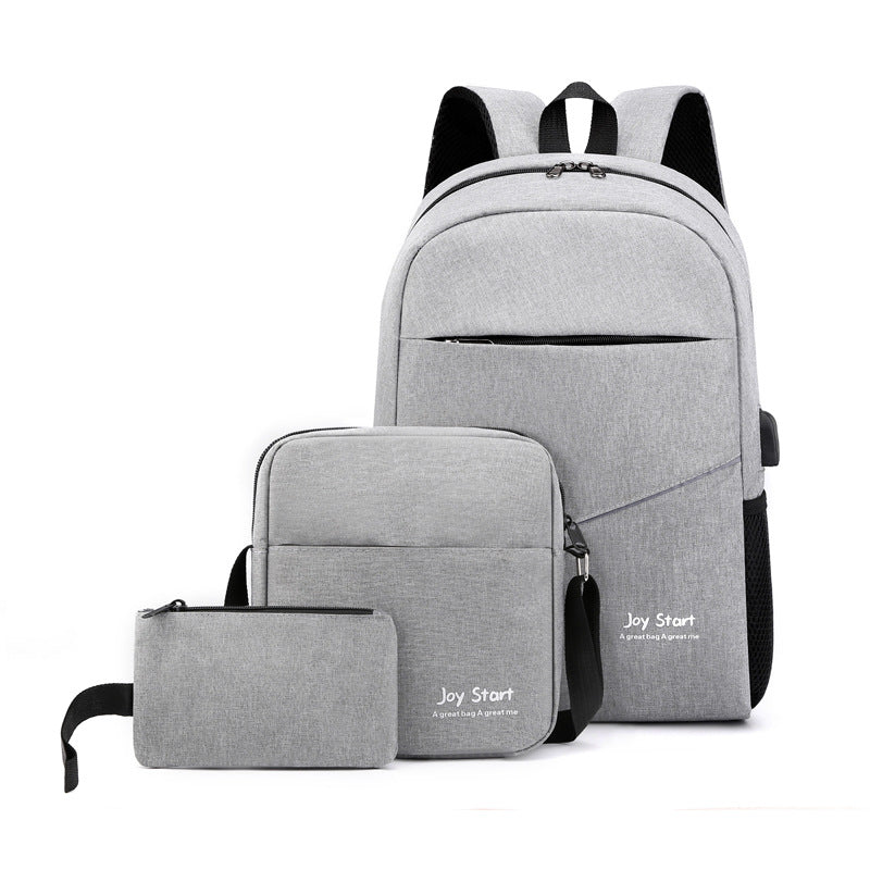Men's Business Backpack Set with Casual Outdoor Bag