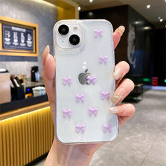 Epoxy Glitter Bow iPhone Case