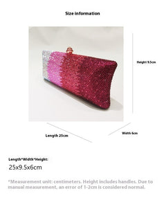 Gradient Rhinestone Evening Clutch Bag