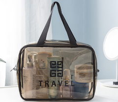 Transparent PVC Makeup Bag - Large Capacity Travel Tote